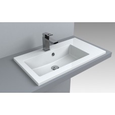 РАКОВИНА НАКЛАДНАЯ FANCY MARBLE JOSEFINE SLIM 700 L/R, БЕЛАЯ